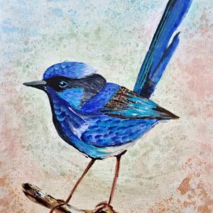 SOLD /Little Fairy Robin hand painted NOT print Josephine Robinson